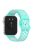 For Huawei Watch Fit 3 Soft Silicone Watch Strap Replacement Dual Color Band - Teal+White