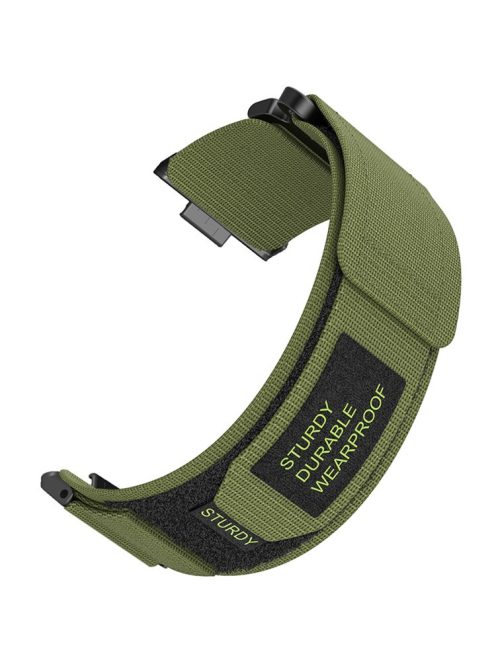 For Huawei Watch Fit 3 Sports Wrist Strap Magic Tape Nylon Watch Band - Army Green