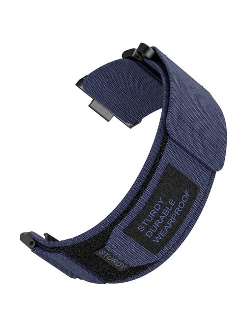 For Huawei Watch Fit 3 Sports Wrist Strap Magic Tape Nylon Watch Band - Midnight Blue