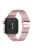 For Huawei Watch Fit 3 Watch Band 316L Stainless Steel Five-Bead Wrist Strap - Rose Pink