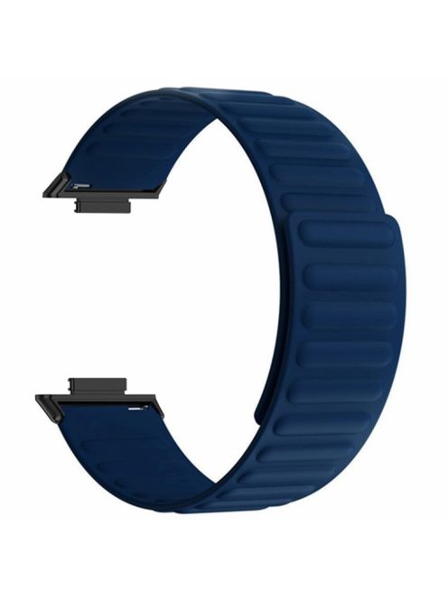 For Huawei Watch Fit 3 Watch Band Adjustable Magnetic Silicone Wrist Strap - Midnight Blue