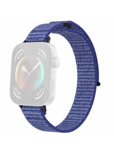   For Huawei Watch Fit 3 Watch Strap Magic Tape Nylon Wrist Band - Midnight Blue