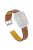 For Huawei Watch Fit 3 Watch Strap Stitching Lines Genuine Cow Leather Wrist Band - Brown