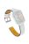 For Huawei Watch Fit 3 Watch Strap Stitching Lines Genuine Cow Leather Wrist Band - White