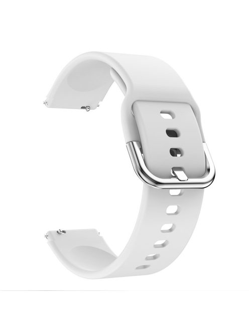 For Huawei Watch Fit mini / Talkband B3 / Talkband B6 Soft Silicone Watch Band 16mm Quick Release Strap Replacement with Colorful Buckle - White