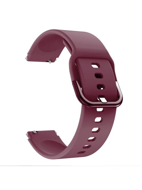 For Huawei Watch Fit mini / Talkband B3 / Talkband B6 Soft Silicone Watch Band 16mm Quick Release Strap Replacement with Colorful Buckle - Wine Red