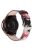 For Huawei Watch GT / Watch GT 2 46mm / 42mm / Samsung Galaxy Watch 46mm Watch Strap Top Layer Cowhide Wrist Band - Pink Flower