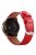 For Huawei Watch GT / Watch GT 2 46mm / 42mm / Samsung Galaxy Watch 46mm Watch Strap Top Layer Cowhide Wrist Band - Red