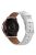 For Huawei Watch GT / Watch GT 2 46mm / 42mm / Samsung Galaxy Watch 46mm Watch Strap Top Layer Cowhide Wrist Band - White