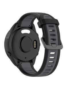   For Huawei Watch GT 2 / 3 / 3 Pro / Samsung Galaxy Watch6 Classic Silicone Band 20mm Dual-Color Textured Watch Strap - Black / Dark Grey