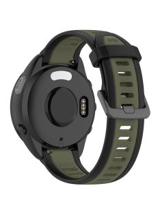   For Huawei Watch GT 2 / 3 / 3 Pro / Samsung Galaxy Watch6 Classic Silicone Band 20mm Dual-Color Textured Watch Strap - Black / Green