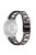 For Huawei Watch GT 2 42mm / Watch 2 / Honor MagicWatch 2 42mm Stainless Steel Watch Band Rhinestone Decor Resin Wrist Strap - Black / Nougat Pattern