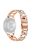 For Huawei Watch GT 2 42mm / Watch 2 / Honor MagicWatch 2 42mm Stainless Steel Watch Band Rhinestone Decor Resin Wrist Strap - Rose Gold / Nougat Pattern