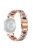 For Huawei Watch GT 2 42mm / Watch 2 / Honor MagicWatch 2 42mm Stainless Steel Watch Band Rhinestone Decor Resin Wrist Strap - Rose Gold / Purple Green Mix