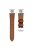 For Huawei Watch GT 2 42mm Watch Band Genuine Cow Leather Flower Decor Adjustable Strap - Brown