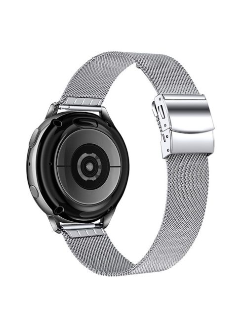 For Huawei Watch GT 2 42mm/Watch 2 Stainless Steel Milanese Strap Replacement Watch Band with Closure Buckle - Silver