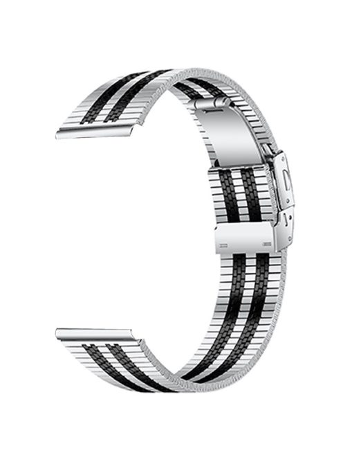 For Huawei Watch GT 2 46mm Replacement Band Stainless Steel Watch Strap - Silver / Black