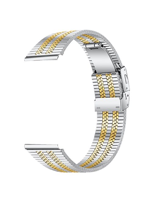 For Huawei Watch GT 2 46mm Replacement Band Stainless Steel Watch Strap - Silver / Gold