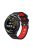 For Huawei Watch GT 3 (46mm) Dual Color 22mm Silicone Watch Strap Replacement Wrist Band - Black/Red