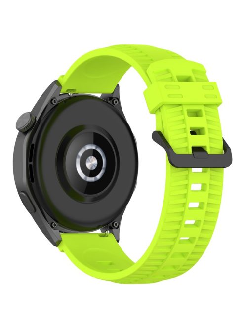 For Huawei Watch GT 3 42mm / GT 3 Pro 43mm Silicone Watch Strap 20mm Tire Texture Wrist Band - Lime