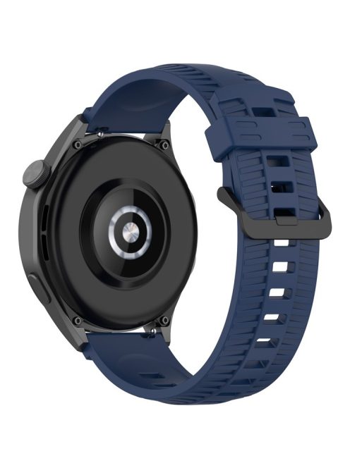 For Huawei Watch GT 3 42mm / GT 3 Pro 43mm Silicone Watch Strap 20mm Tire Texture Wrist Band - Navy Blue