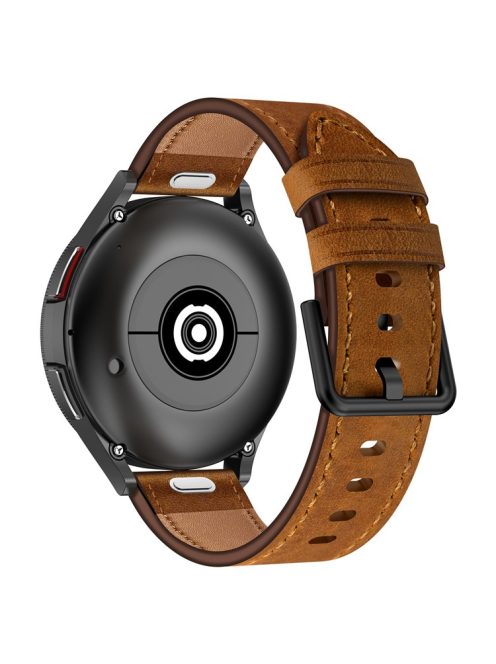 For Huawei Watch GT 3 42mm / GT 3 Pro 43mm Top Layer Cowhide Adjustable Wrist Band 20mm Watch Strap - Dark Brown