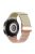 For Huawei Watch GT 3 42mm / GT 3 Pro 43mm Universal 20mm Watch Strap Magnetic Buckle Woven Wrist Band - Starlight+Milk Tea / Rose Gold Buckle