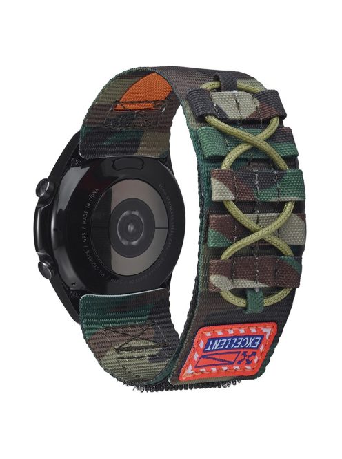 For Huawei Watch GT 3 42mm / GT 3 Pro 43mm Watch Band 20mm Loop Fastener Nylon Wrist Strap - Camouflage