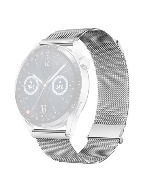 For Huawei Watch GT 3 42mm / Samsung Galaxy Watch3 41mm 20mm Magnetic Strap Replacement - Silver