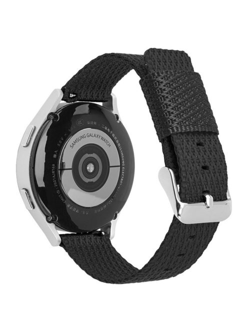 For Huawei Watch GT 3 42mm / Watch GT 3 Pro 43mm Wrist Strap 20mm Texture Nylon Watch Strap - Black / Grid