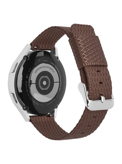 For Huawei Watch GT 3 42mm / Watch GT 3 Pro 43mm Wrist Strap 20mm Texture Nylon Watch Strap - Brown / Grid