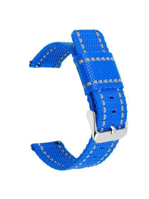 For Huawei Watch GT 3 42mm / Watch GT 3 Pro 43mm Wrist Strap 20mm Texture Nylon Watch Strap - Dark Blue / Reflective Strip