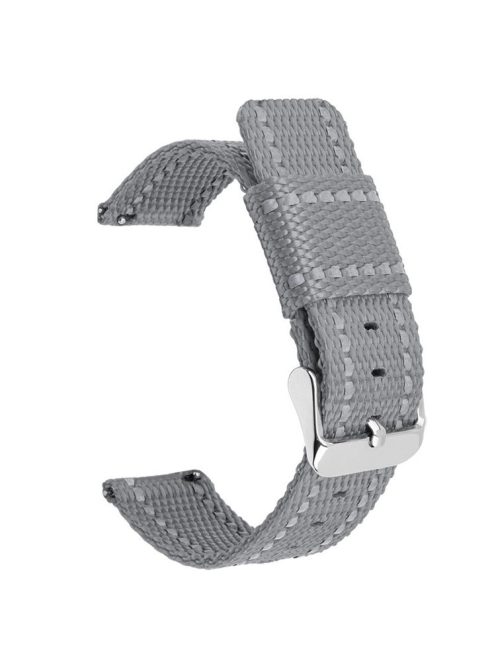 For Huawei Watch GT 3 42mm / Watch GT 3 Pro 43mm Wrist Strap 20mm Texture Nylon Watch Strap - Grey / Reflective Strip