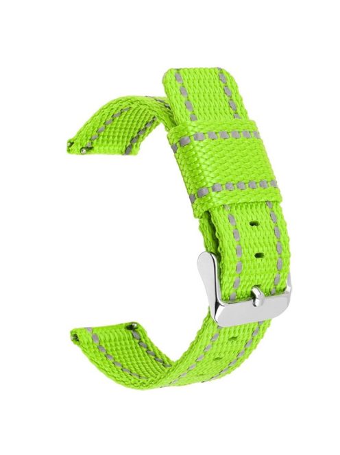 For Huawei Watch GT 3 42mm / Watch GT 3 Pro 43mm Wrist Strap 20mm Texture Nylon Watch Strap - Light Green / Reflective Strip