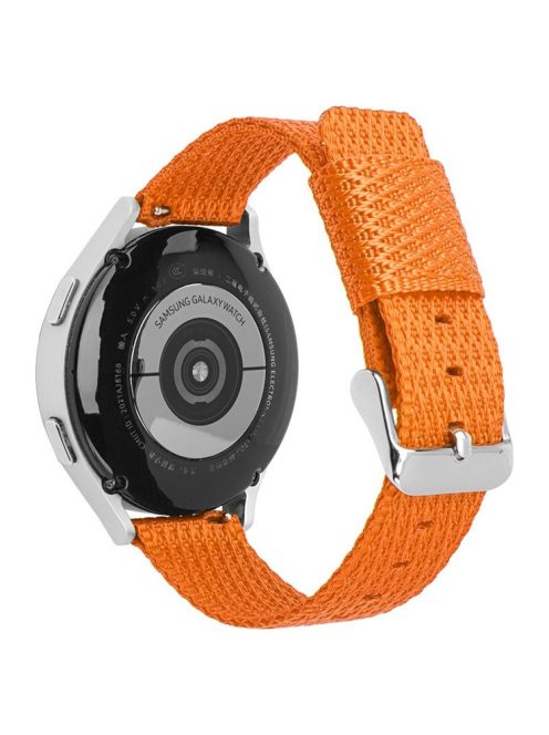 For Huawei Watch GT 3 42mm / Watch GT 3 Pro 43mm Wrist Strap 20mm Texture Nylon Watch Strap - Orange / Grid