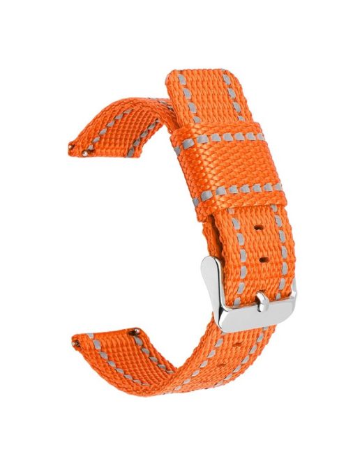 For Huawei Watch GT 3 42mm / Watch GT 3 Pro 43mm Wrist Strap 20mm Texture Nylon Watch Strap - Orange / Reflective Strip