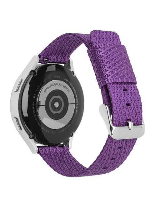 For Huawei Watch GT 3 42mm / Watch GT 3 Pro 43mm Wrist Strap 20mm Texture Nylon Watch Strap - Purple / Grid