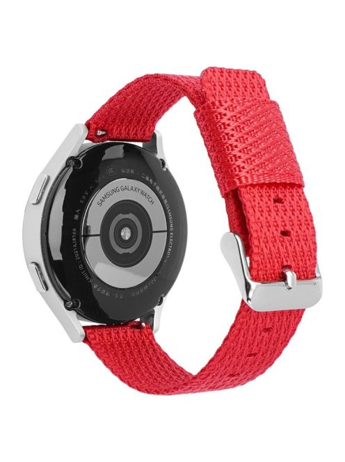 For Huawei Watch GT 3 42mm / Watch GT 3 Pro 43mm Wrist Strap 20mm Texture Nylon Watch Strap - Red / Grid