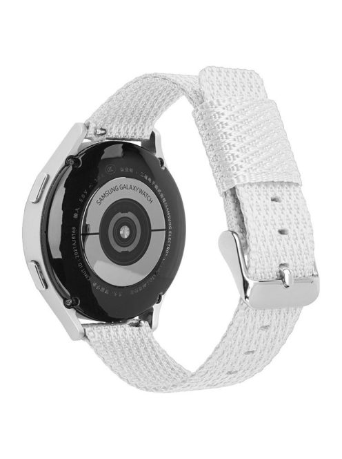 For Huawei Watch GT 3 42mm / Watch GT 3 Pro 43mm Wrist Strap 20mm Texture Nylon Watch Strap - White / Grid