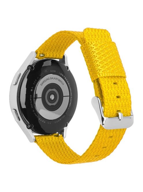 For Huawei Watch GT 3 42mm / Watch GT 3 Pro 43mm Wrist Strap 20mm Texture Nylon Watch Strap - Yellow / Grid