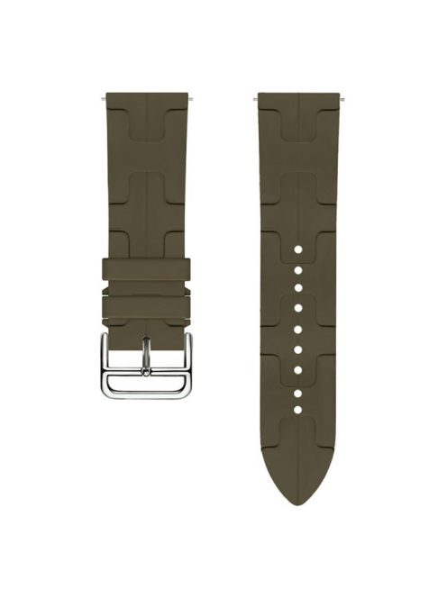 For Huawei Watch GT 4 / GT 3 / GT 2 46mm Waterproof Strap 22mm Liquid Silicone Watch Band - Khaki