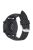 For Huawei Watch GT 4 46mm / Watch 4 / Watch 4 Pro Fluorubber Strap 22mm Waterproof Watch Band - Black+Black Thread