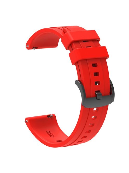 For Huawei Watch GT 4 46mm Smart Watch Band 22mm Silicone Strap Replacement - Red