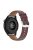 For Huawei Watch GT/Samsung Gear S3/Galaxy Watch 46mm Smart Watch Band 22mm Universal Stitching Line First Layer Cowhide Solid Color Strap - Dark Brown