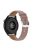 For Huawei Watch GT/Samsung Gear S3/Galaxy Watch 46mm Smart Watch Band 22mm Universal Stitching Line First Layer Cowhide Solid Color Strap - Deep Pink