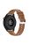 For Huawei Watch GT/Samsung Gear S3/Galaxy Watch 46mm Smart Watch Band 22mm Universal Stitching Line First Layer Cowhide Solid Color Strap - Light Brown