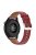 For Huawei Watch GT/Samsung Gear S3/Galaxy Watch 46mm Smart Watch Band 22mm Universal Stitching Line First Layer Cowhide Solid Color Strap - Red