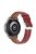 For Huawei Watch GT2/Samsung Galaxy Watch Active 20mm Universal Stitching Line First Layer Cowhide Solid Color Smart Watch Replacement Strap - Red