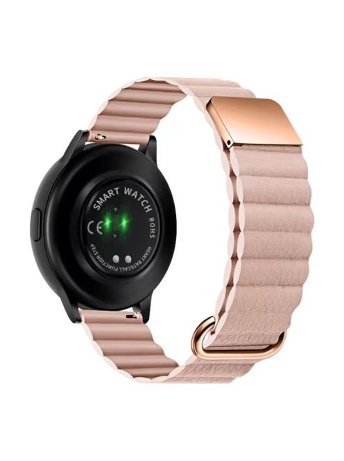 For Huawei Watch GT3 Pro 46mm  /  Apex 46mm  /  Apex Pro Genuine Leather Watch Strap 22mm Magnetic Strap - Rose Gold / Pink