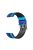 For Huawei Watch GT3/Huami Amazfit GTR3 Three Color Design 22mm Leather Coated Silicone Wrist Band Replacement Smartwatch Strap - Blue/Black